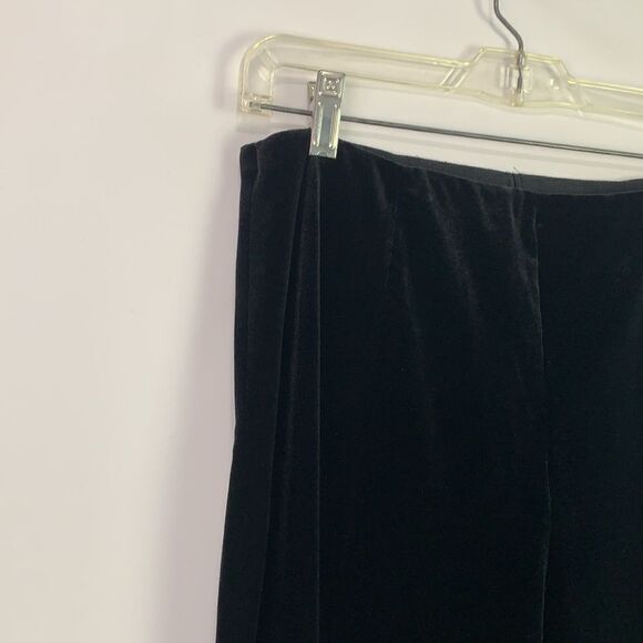 Giorgio Armani black velvet stretch slacks - Picture 3 of 7